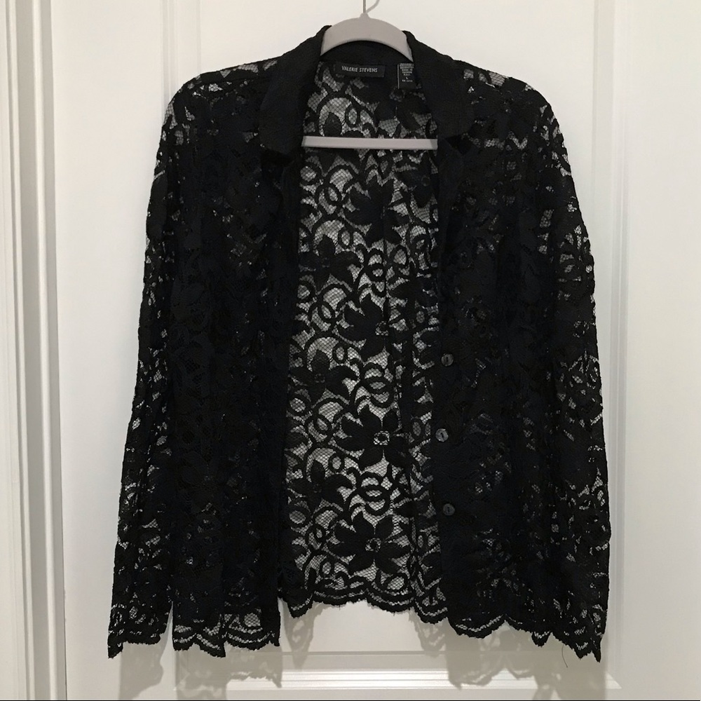 Long sleeve laced top/ cardigan